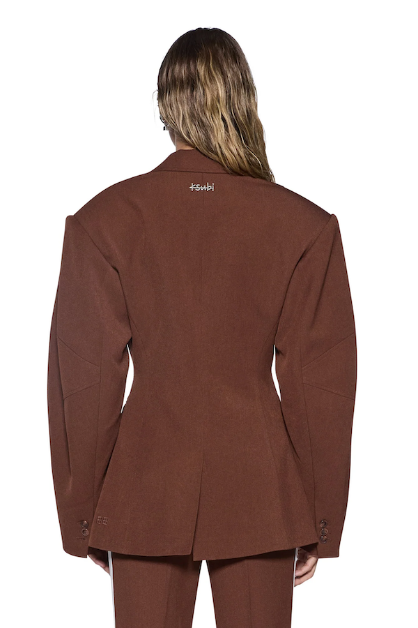 DARE CINCHED BLAZER - CHOCOLATE