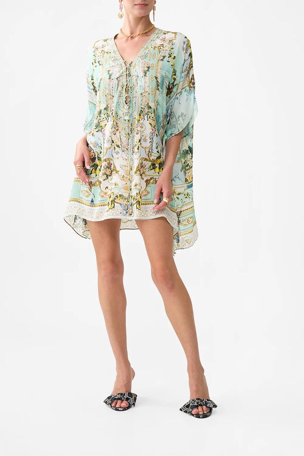 CAMILLA SHORT LACED UP KAFTAN