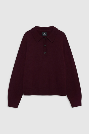 LEE POLO SWEATER - FIG