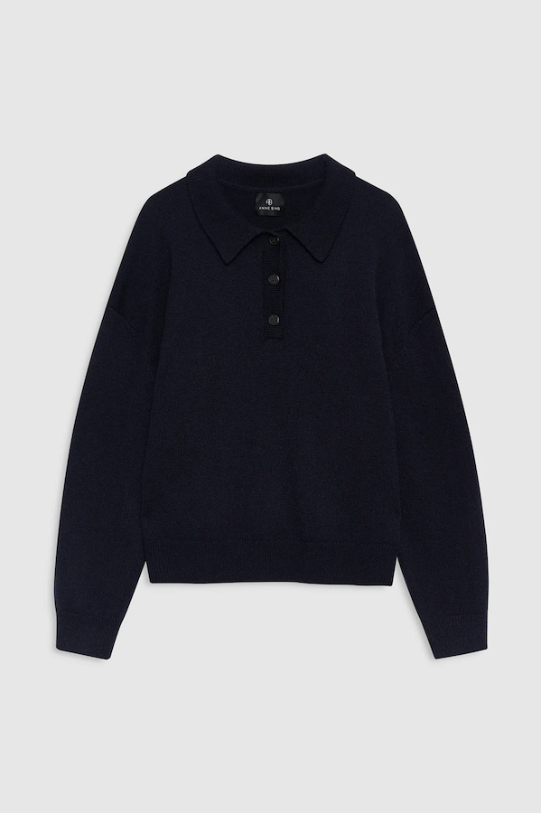 LEE POLO SWEATER - NAVY