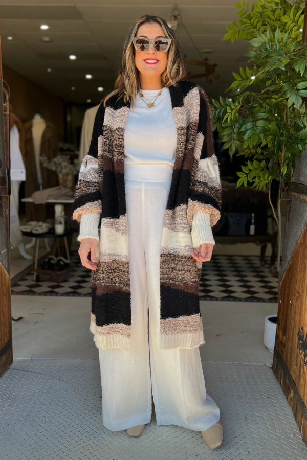 MESH KNIT BALLOON SLEEVE