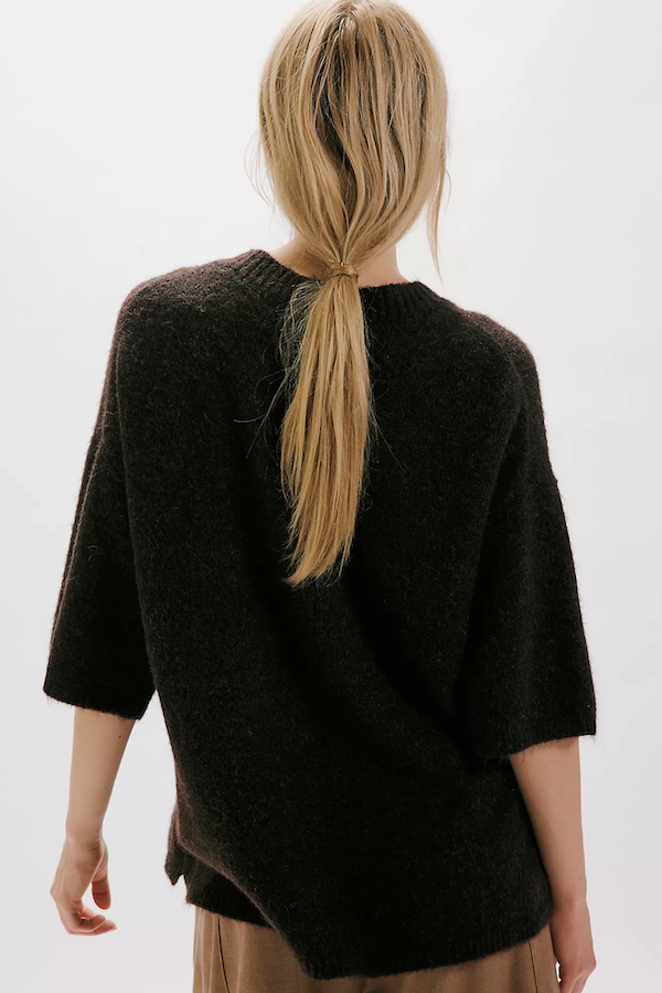 MARGOT SWEATER TEE - BLACK