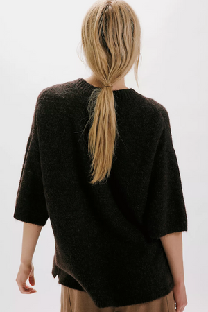 MARGOT SWEATER TEE - BLACK