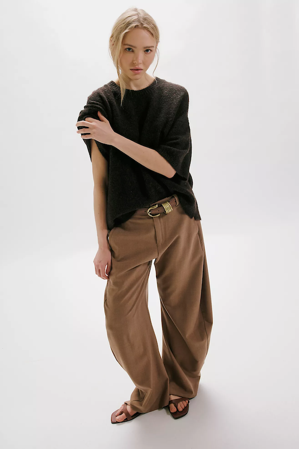 MARGOT SWEATER TEE - BLACK