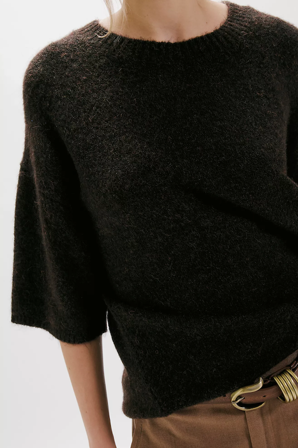 MARGOT SWEATER TEE - BLACK