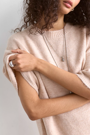 MARGOT SWEATER TEE - PEARL MELANGE