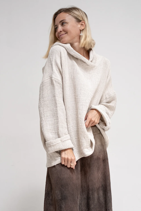 MARTYNA SHORT HOODIE - NATURAL