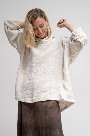 MARTYNA SHORT HOODIE - NATURAL