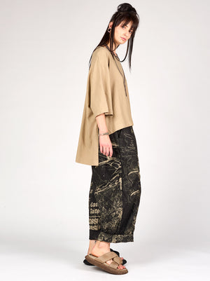 MIRRO PANTS - BLACK ALL OVER PRINT