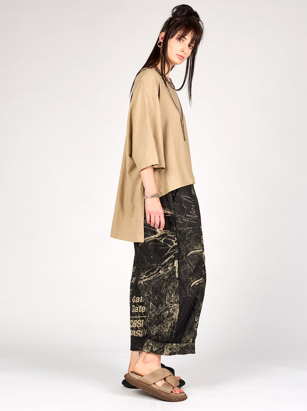 MIRRO PANTS - BLACK ALL OVER PRINT