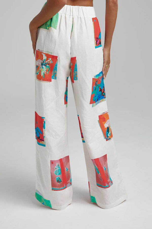 LINEN PANTS - MONTAGE WHITE