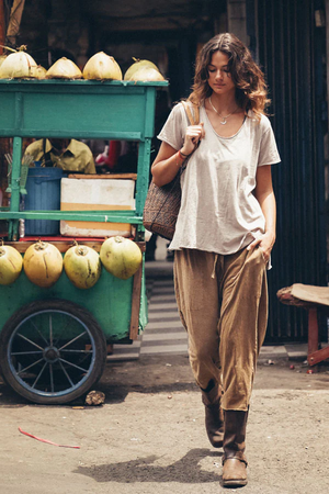 NAXOS LOUNGE PANTS - TOBACCO