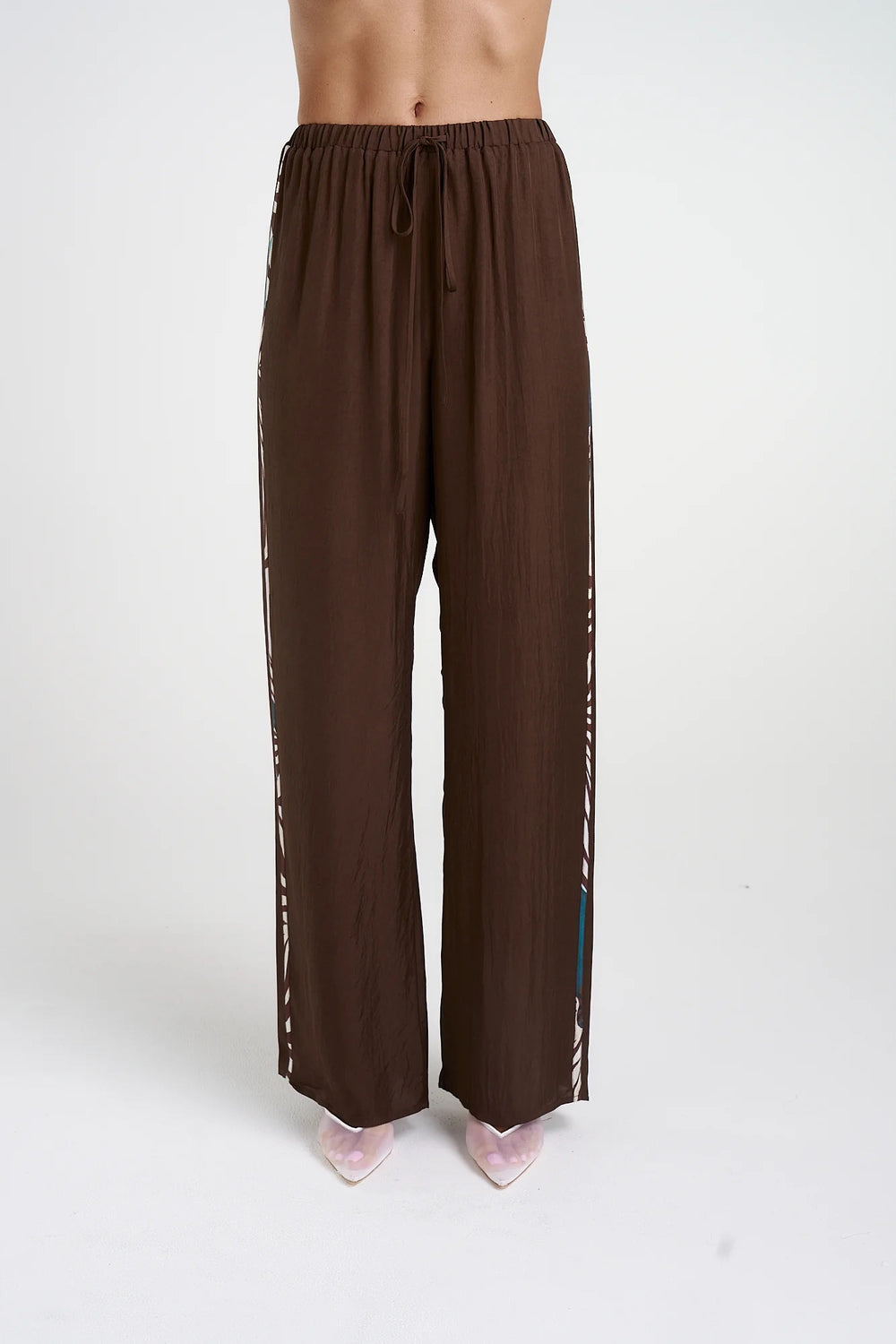 ELASTIC PANTS WITH STRIPE
