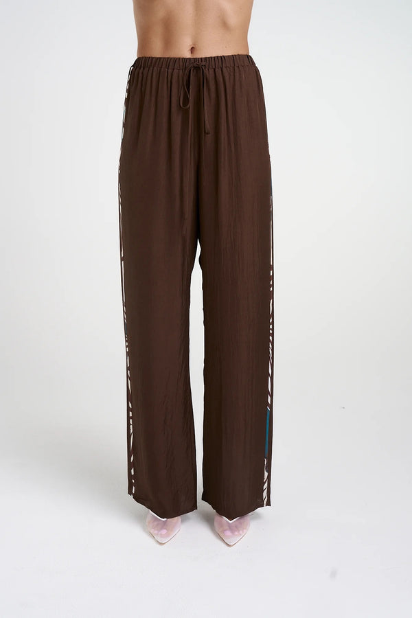 ELASTIC PANTS WITH STRIPE