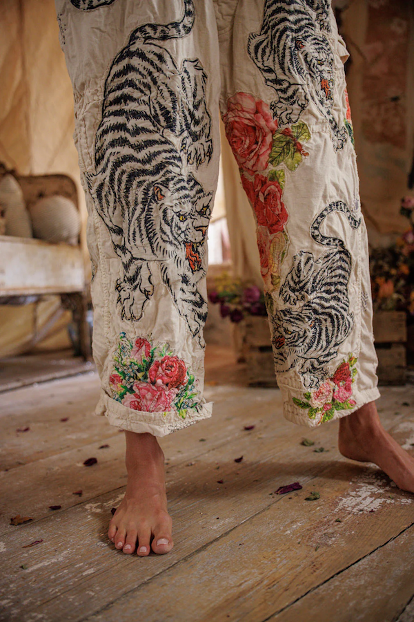 BIRCH FLORAL LOVE OVERALLS - OVERALLS 176