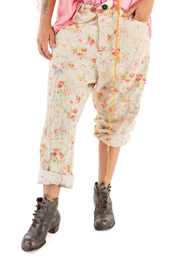 COTTON LINEN MINER PANTS - PANTS 498