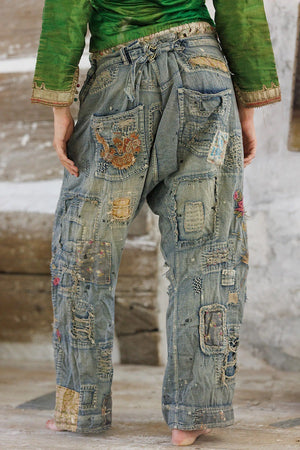 DRAGON EMBROIDERED PROVISION DENIMS - PANTS 660
