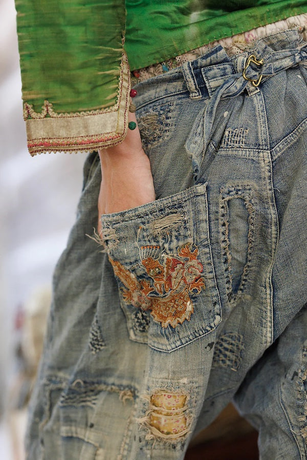 DRAGON EMBROIDERED PROVISION DENIMS - PANTS 660