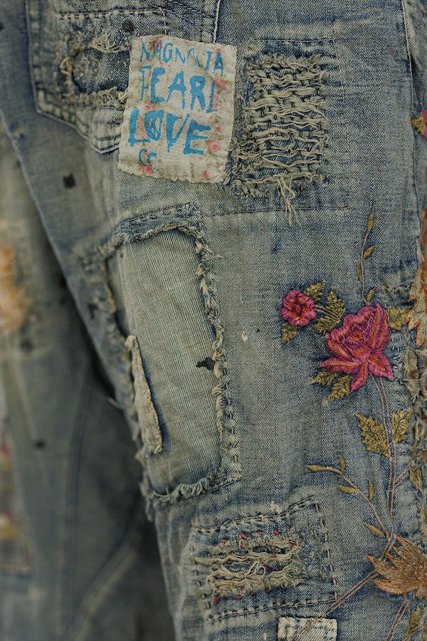 DRAGON EMBROIDERED PROVISION DENIMS - PANTS 660