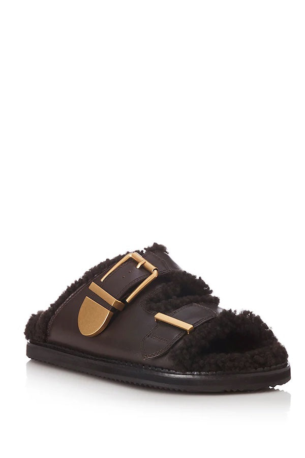 PANAMA - CHOC LEATHER SHEARLING
