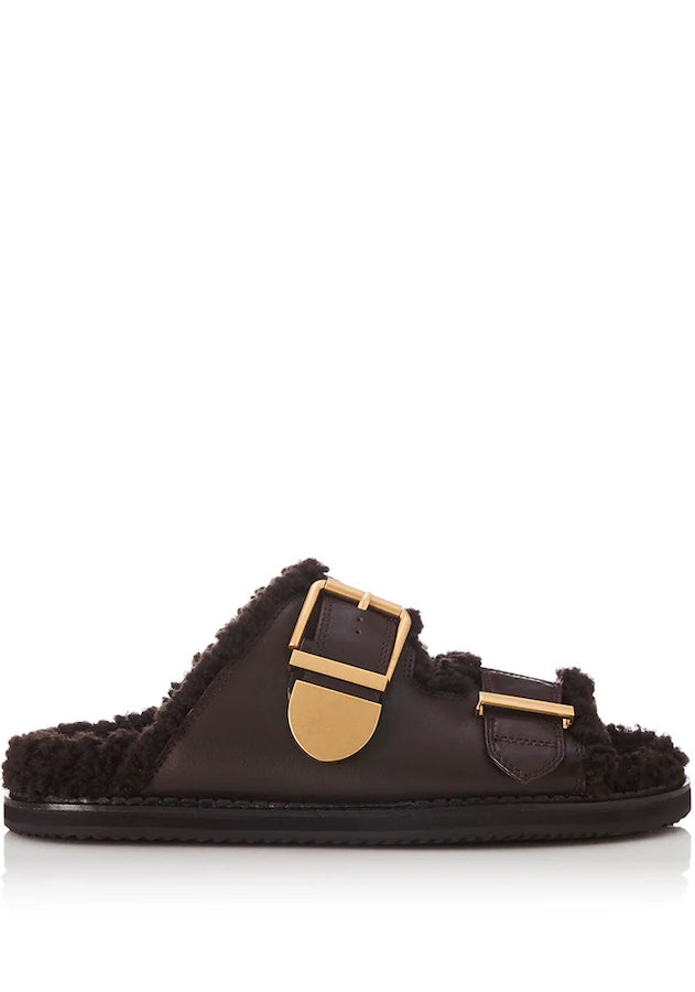 PANAMA - CHOC LEATHER SHEARLING