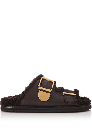 PANAMA - CHOC LEATHER SHEARLING