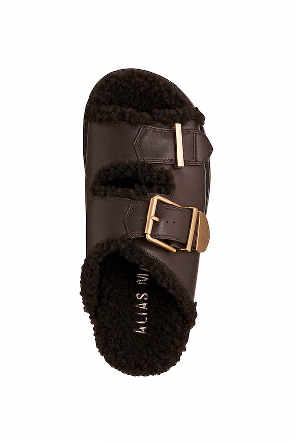 PANAMA - CHOC LEATHER SHEARLING
