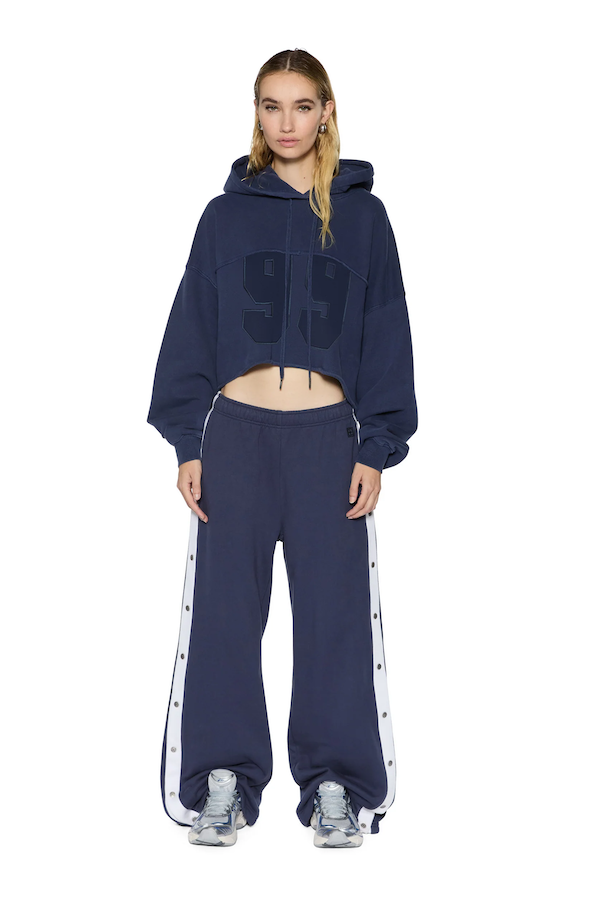 OH G HOODIE CROPPED - INK BLUE