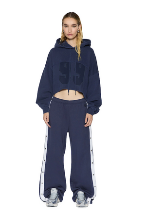 OH G HOODIE CROPPED - INK BLUE