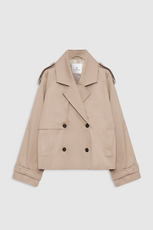 RICKIE CROPPED TRENCH - BEIGE