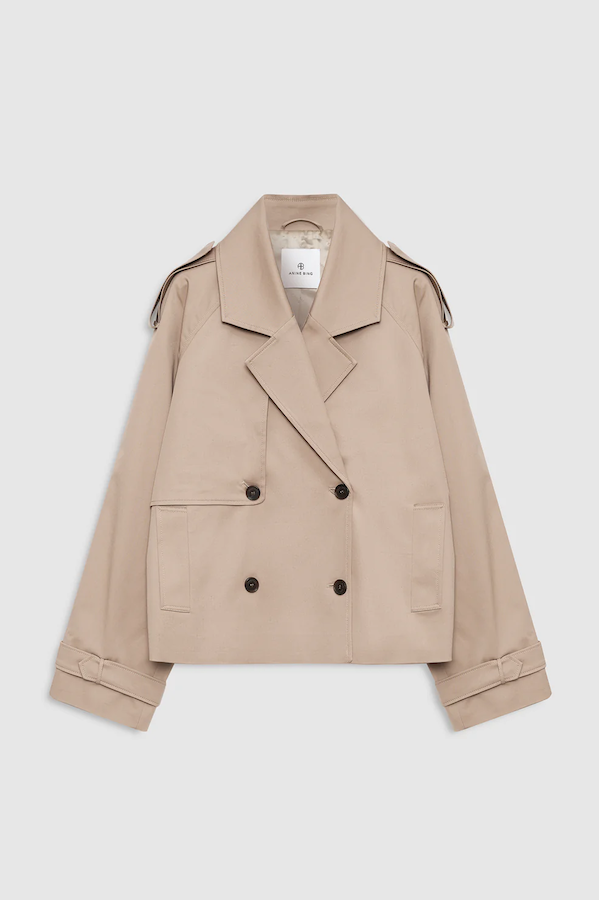 RICKIE CROPPED TRENCH - BEIGE