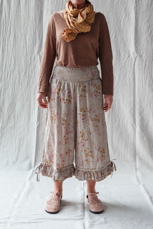 PANTS ROBERT - FLEURS SAUGE COTON