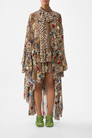 RUFFLE HIGH LOW DRESS - Nazar Nirvana