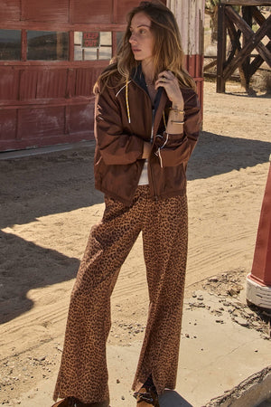 LILA ZIP THROUGH JACKET - CHOCOLATE