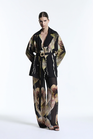 ARISTOLOCHIA ORGANZA WIDE LEG PANTS