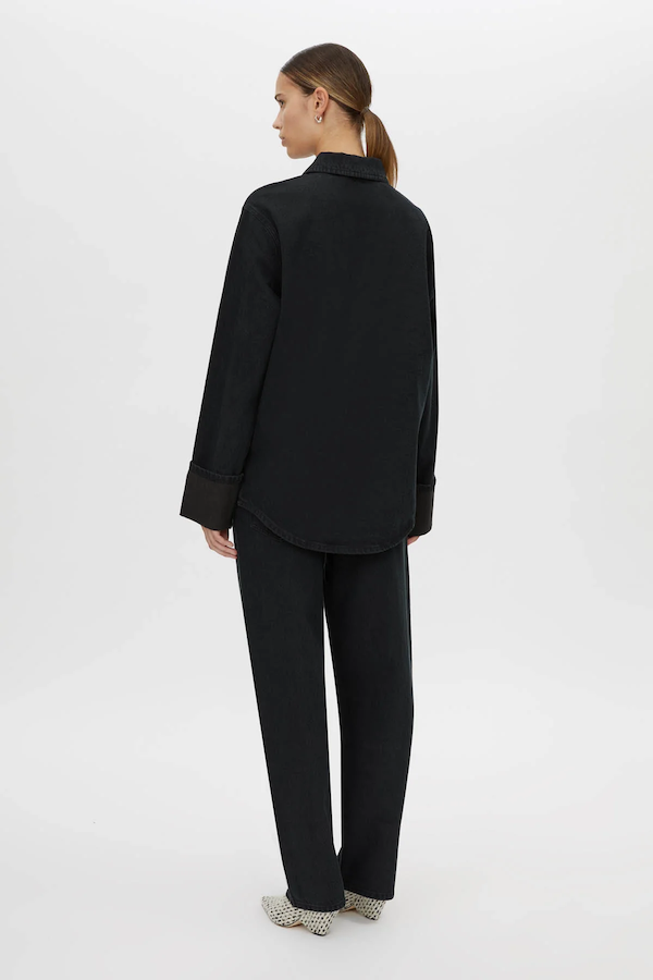 SADIE DENIM JACKET - INKY BLACK