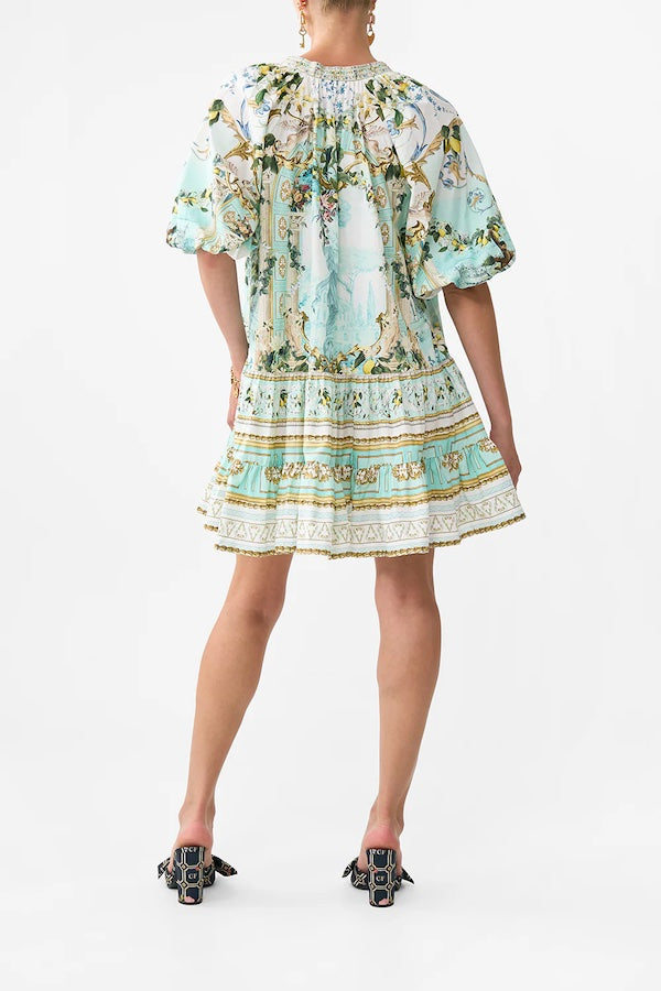 PUFF SLEEVE SHIRT DRESS - THE VENUS ON A VESPA