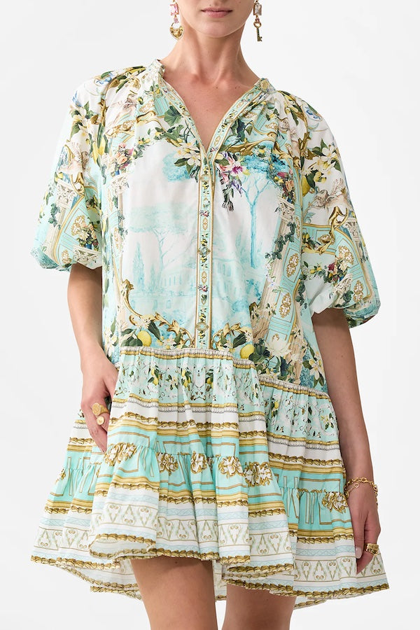 PUFF SLEEVE SHIRT DRESS - THE VENUS ON A VESPA