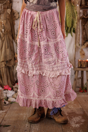 EYELET PISSARRO SKIRT - SKIRT 220 LYCHEE BLOSSOM