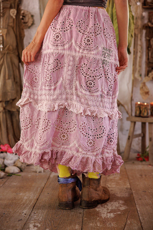 EYELET PISSARRO SKIRT - SKIRT 220 LYCHEE BLOSSOM