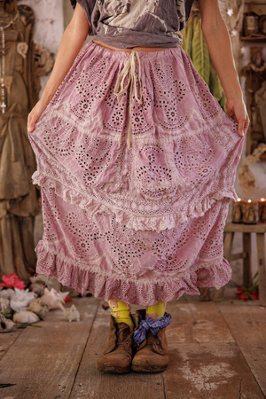 EYELET PISSARRO SKIRT - SKIRT 220 LYCHEE BLOSSOM