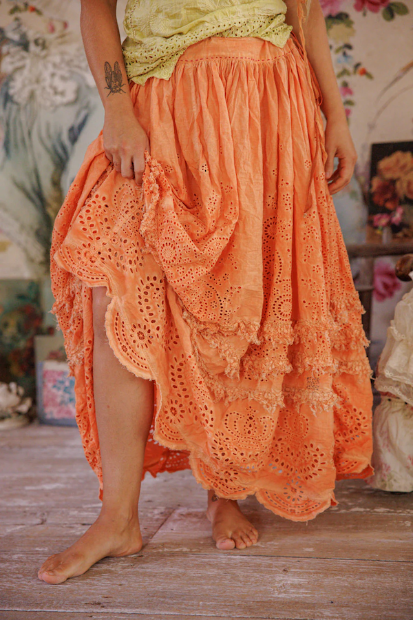 EYELET SKIRT - SKIRT 223 ARANCIA