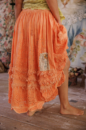 EYELET SKIRT - SKIRT 223 ARANCIA
