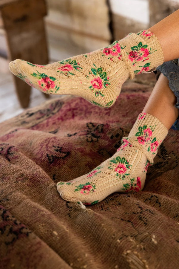 FLORAL LIL DIPPER SOCKS - SOCKS 098 LUSORIA