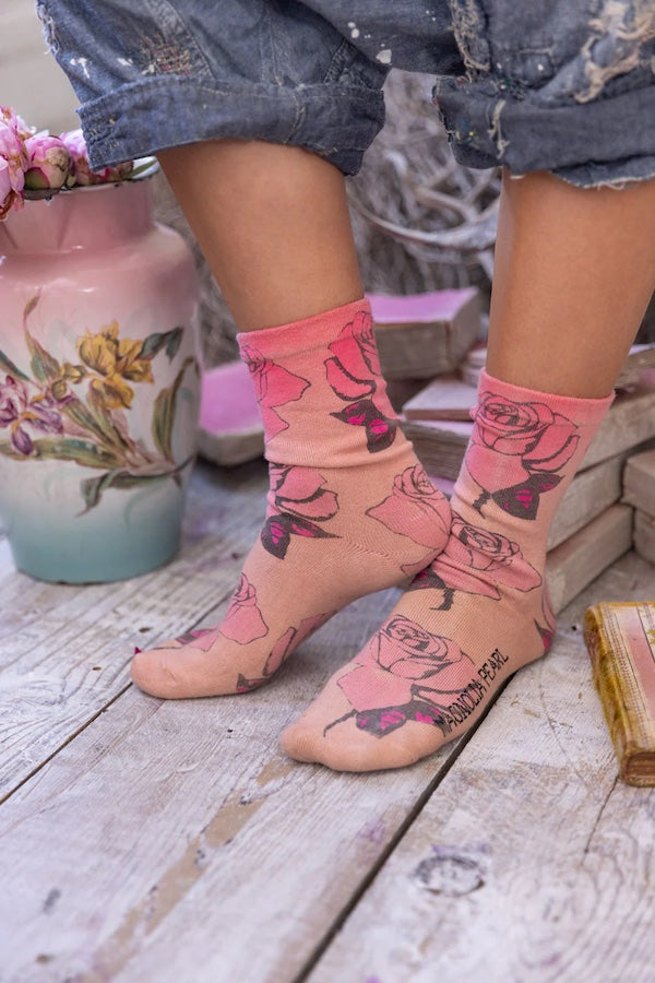 ALL FOR ROSES MP SOCKS - SOCKS 134 BUBBLEGUM ROSE