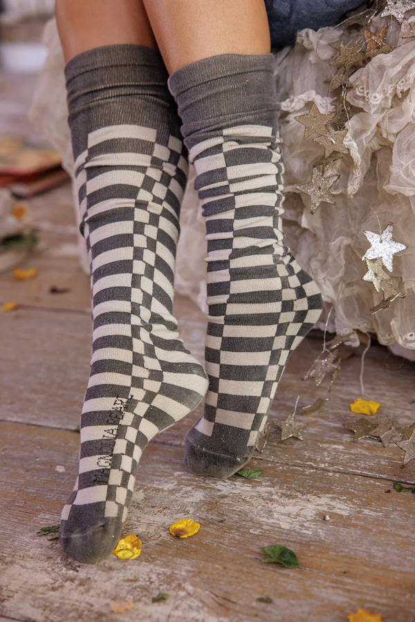 CHECK OTK SOCKS - SOCKS 138 BLACK PIANO KEY