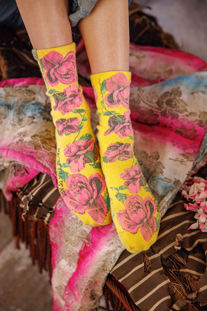 FLORAL MP SOCKS - SOCKS 141 MORNING ROSE