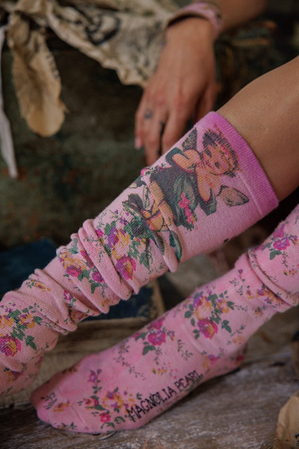 MAYSIE OTK SOCKS - SOCKS 161 VALENTINE PINK
