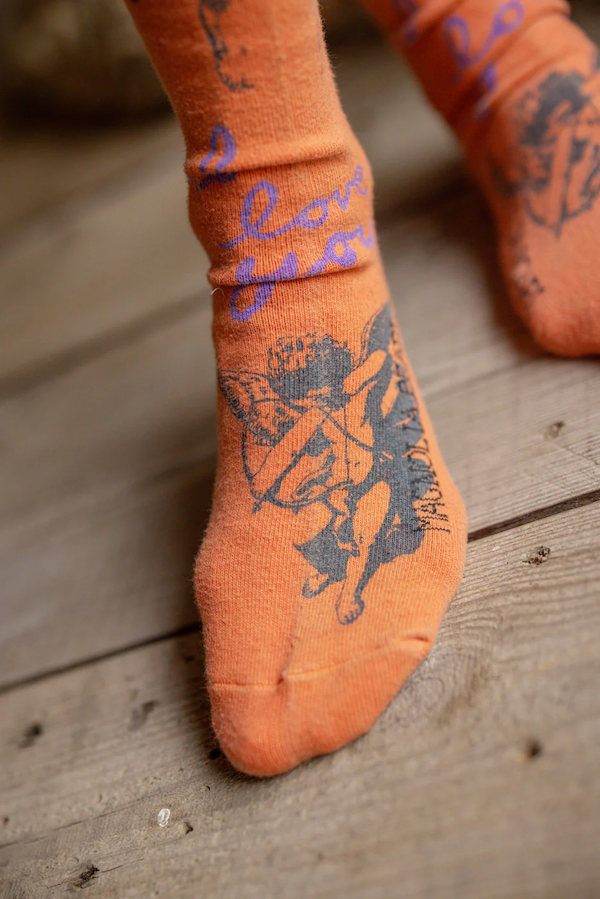 I LOVE YOU OTK SOCKS - SOCKS 184 MARMALADE