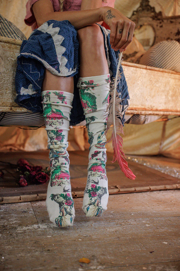LA DAME VERTE OTK SOCKS - SOCKS 225 MARAQUISE
